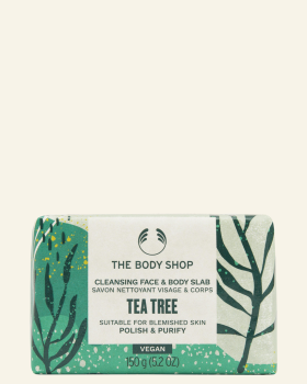 Tea Tree Cleansing Face & Body Slab 150 g - The Body Shop
